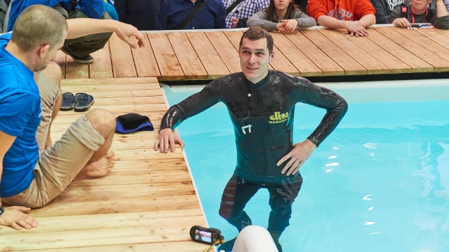 Freitaucher auf der ISPO 2017