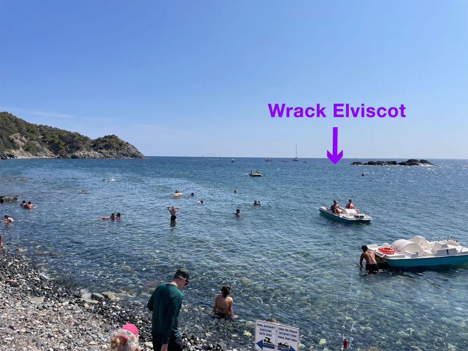 Das Wrack der Elviscot ist vom Strand aus gut erreichbar