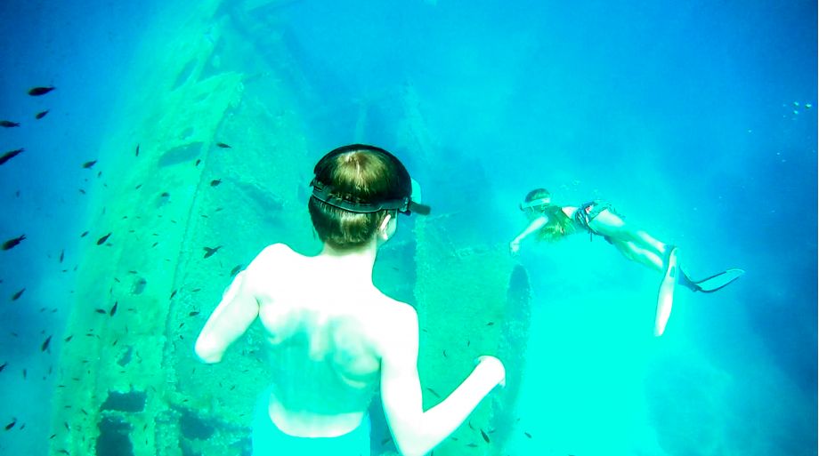 Wracktauchen mit den Kids zur Elviscot