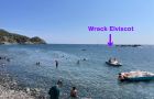 Das Wrack der Elviscot ist vom Strand aus gut erreichbar