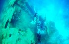 Begegnung mit 2 Skubatauchern am Wrack bei Pomonte